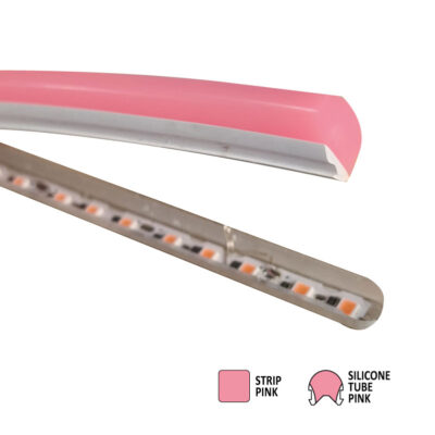 LED split neon with silicone tube - Pink - 6mm