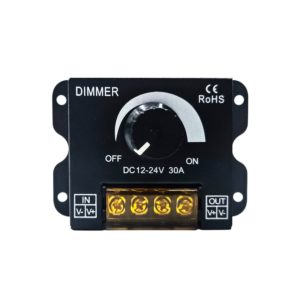 Dimmer LED 5V 12V 24V 30A Nero